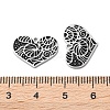 304 Stainless Steel Black Enamel Pendants STAS-M102-67P-3