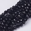 Faceted Glass Round Beads Strands X-GF8mmC27-1