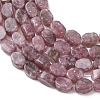 Natural Lepidolite/Purple Mica Stone Beads Strands G-H343-A01-01-4