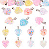 15Pcs Luminous Resin Sequins Pendants RESI-TA0004-20C-2