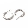 Non-Tarnish 304 Stainless Steel Ring Stud Earrings EJEW-C004-12B-P-2