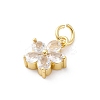 Brass Micro Pave Cubic Zirconia Charms X-KK-S510-13G-2