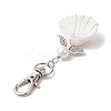 Angel Alloy & Wire Wrapped Natural Shell Pendant Decorations HJEW-JM02017-01-4