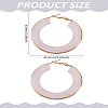 1 Pair Stylish Stainless Steel Fever Hoop Earrings EJEW-LP0011-05C-2