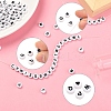1200Pcs 27 Style White Acrylic Beads FIND-YW0001-15-6