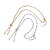 2Pcs 2 Colors Ion Plating(IP) 304 Stainless Steel Slider Necklace Makings AJEW-JB01268-1