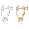 20Pcs 2 Colors Rack Plating Brass Clip-on Earring Converters Findings KK-BBC0019-60A-6