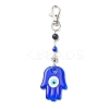 Handmade Lampwork Evil Eye Pendant Decoration HJEW-JM00791-2