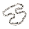 10MM 304 Stainless Steel Rope Chain Necklaces NJEW-C099-07A-P-4