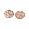 304 Stainless Steel Textured Disc Charms STAS-Q336-11C-RG-2