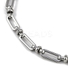 304 Stainless Steel Oval Link Bracelets for Men Women BJEW-G725-07P-2