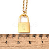 304 Stainless Steel Rolo Chain Pendant Necklaces NJEW-S444-01G-12-3