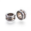 Non-Tarnish 304 Stainless Steel Grooved Beads A-STAS-I117-16A-P-1