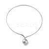 Non-Tarnish 304 Stainless Steel Round Ball Pendant Choker Necklaces LS-NJEW-D058-01P-1