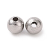 Non-Tarnish 304 Stainless Steel Round Beads X-STAS-F285-01P-3
