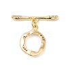 Brass Micro Pave Clear Cubic Zirconia Toggle Clasps KK-P234-81G-4