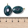 Natural Apatite & Cubic Zirconia Pendants G-Z076-01G-09-3