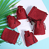 24Pcs Burlap Packing Pouches Drawstring Bags ABAG-BBC0001-07D-4