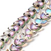 Transparent Electroplate Glass Beads Strands EGLA-E030-01O-01-1