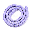 Handmade Polymer Clay Beads Strands LS-CLAY-R089-6mm-120-2