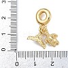 Brass Pave Blue Cubic Zirconia European Dangle Charms KK-N271-34G-3