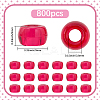 800Pcs Transparent Plastic Beads KY-SP0001-52C-2
