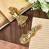 2Pcs 2 Styles Alloy Hand Shaped Bookmark Clip AJEW-CP0006-93-6