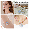 4Pcs Glass Seed Beaded Anchor Pendants PALLOY-GO00066-5
