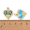 Brass Micro Pave Cubic Zirconia Pendants KK-A197-26G-3