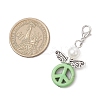 Synthetic Turquoise & ABS Plastic Imitation Pearl Pendants Decorations HJEW-JM03623-3