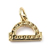 Brass Micro Pave Cubic Zirconia Charms ZIRC-F131-16G-09-2