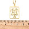 304 Stainless Steel Necklace NJEW-D330-01G-04-3