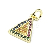 Brass Micro Pave Colorful Cubic Zirconia Pendants KK-H475-07G-2