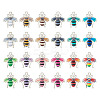 60Pcs 12 Colors Alloy Enamel Pendants ENAM-TA0001-61-3