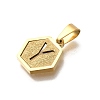 304 Stainless Steel Charms STAS-H227-01G-Y-2