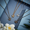 120Pcs 4 Colors Tibetan Style Alloy Pendants TIBEP-PH0005-20-RS-WH-8