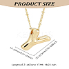 1pc Brass Chain with Alloy Letter Pendants Necklaces NJEW-LP0001-41Y-G-2