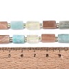 Natural Lemon Quartz & Flower Amazonite & Sunstone Beads Strands G-Q614-01A-06-5