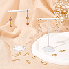 40Pcs 8 Style Rack Plating Eco-friendly Brass Hoop Earring Findings KK-FH0004-08-2