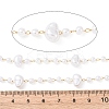 304 Stainless Steel & ABS Plastic Pearl Round & Nuggets Bead Cable Chains CHS-G048-05G-2