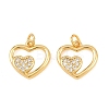 Brass Micro Pave Cubic Zirconia Pendants KK-F927-12C-G-1