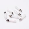 Natural White Jade Pointed Pendants G-P309-13-1