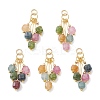 Natural Multicolor Tourmaline Pendants PALLOY-JF05436-1