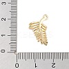 Brass Pave Clear Cubic Zirconia Pendants KK-Z061-15G-01-3
