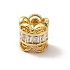 Rack Plating Brass Cubic Zirconia European Beads KK-G458-16G-1