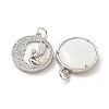 Brass Micro Pave Clear Cubic Zirconia Pendants KK-L211-018P-01-2