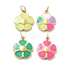 304 Stainless Steel Enamel Pendants STAS-L283-39G-1