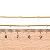 304 Stainless Steel Round Snake Chain Necklaces with Rondelle Beads NJEW-C103-01G-5