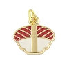 Brass Enamel Pendants KK-B114-12G-1