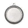Flat Round Tibetan Style Pendant Cabochon Settings LS-TIBE-C067kg-01AS-NR-1